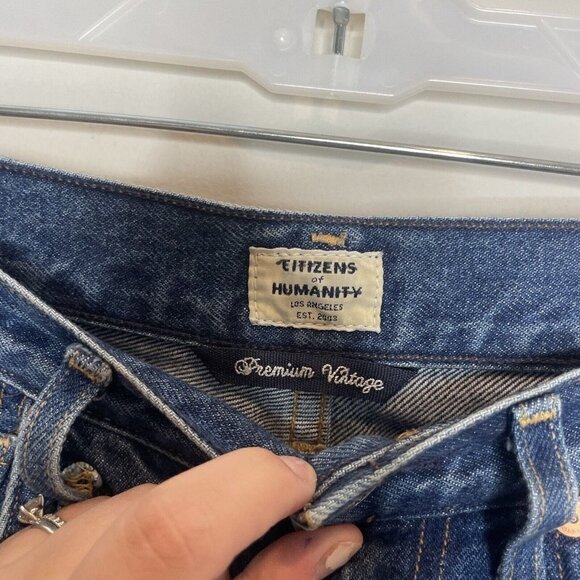 Citizens Of Humanity Premium Vintage Estella Fray High Rise Ankle Flare Size 25 - Picture 5 of 10